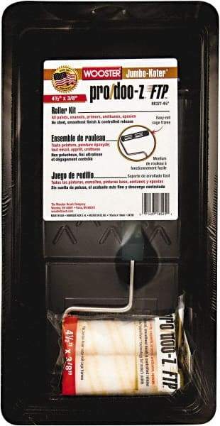 Wooster Brush - 14" Long, Mini Roller Kit - Steel Frame, Includes Paint Tray, Roller Cover & Frame - Exact Tool & Supply