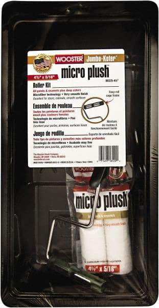 Wooster Brush - 12" Long, Mini Roller Kit - Steel Frame, Includes Paint Tray, Roller Cover & Frame - Exact Tool & Supply