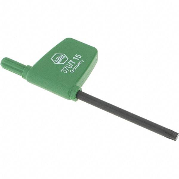 Wiha - T15 Torx Key - Flag-Style, 45mm Length Under Head, 3.1" OAL - Exact Tool & Supply