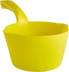 Remco - 32 oz Yellow Polypropylene Round Bottom Scoop - 6.8" Wide x 5.3" Deep Bowl, 5-1/2" Handle Length, 11.6" OAL - Exact Tool & Supply