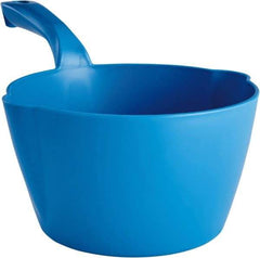 Remco - 64 oz Blue Polypropylene Round Bottom Scoop - 8.3" Wide x 4-1/2" Deep Bowl, 5-1/2" Handle Length, 13" OAL - Exact Tool & Supply