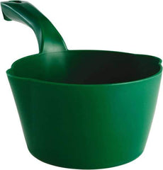 Remco - 32 oz Green Polypropylene Round Bottom Scoop - 6.8" Wide x 5.3" Deep Bowl, 5-1/2" Handle Length, 11.6" OAL - Exact Tool & Supply