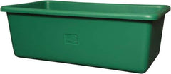 Remco - 70 Gal Green Rectangular Polyethylene Tub - 17" High x 26-1/2" Diam - Exact Tool & Supply