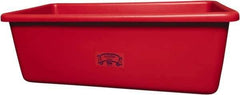 Remco - 70 Gal Red Rectangular Polyethylene Tub - 17" High x 26-1/2" Diam - Exact Tool & Supply