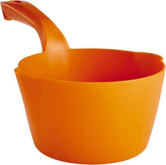 Remco - 32 oz Orange Polypropylene Round Bottom Scoop - 6.8" Wide x 5.3" Deep Bowl, 5-1/2" Handle Length, 11.6" OAL - Exact Tool & Supply
