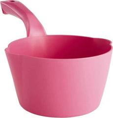 Remco - 32 oz Pink Polypropylene Round Bottom Scoop - 6.8" Wide x 5.3" Deep Bowl, 5-1/2" Handle Length, 11.6" OAL - Exact Tool & Supply
