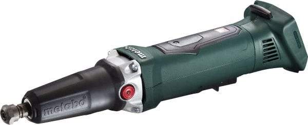 Metabo - 1/4" Collet, 25,000 RPM, Straight Handle Electric Die Grinder - 18 Volts - Exact Tool & Supply