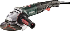Metabo - 6" Wheel Diam, 9,600 RPM, Corded Angle & Disc Grinder - 5/8-11 Spindle, 120 Volts, 13.2 Amps - Exact Tool & Supply
