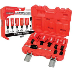Freud - Hole Saw Kits Minimum Saw Diameter (Inch): 7/8 Maximum Saw Diameter (Inch): 2 - Exact Tool & Supply