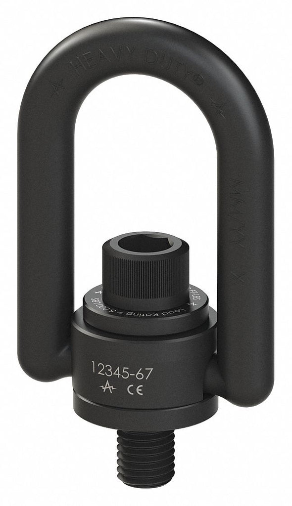 Bolt-On Hoist Ring, 1/2-13 Thread Size, 2500 lb. Working Load Limit, 180° Pivot