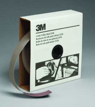 1-1/2" x 50 Yds - 320 Grit - Aluminum Oxide - J Weight - Utility Cloth Roll 211K - Exact Tool & Supply