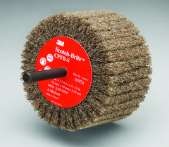 3" - MED Grit - Aluminum Oxide - Cut & Polish Flap Brush - Exact Tool & Supply