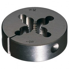 #10–32 13/16 OD 382 Carbon Steel Round Adjustable Die - Exact Tool & Supply