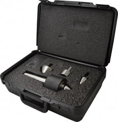 Riten - 4 Point, 550 Lb Max Workpiece, Bull Nose, Female, Standard & Tracer Points, Hardened Tool Steel, Live Center & Point Set - 4MT Taper, Interchangeable - Exact Tool & Supply