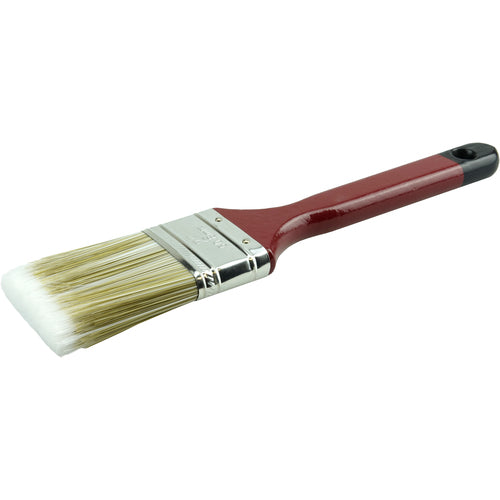 2″ Flat Sash Brush, Poly/Nylon Fill, 2-1/2″ Trim Length, Red Foam Handle - Exact Tool & Supply