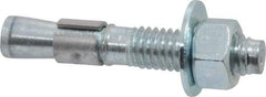 Red Head - 3/8" Diam, 3/8" Drill, 2-1/4" OAL, Wedge Expansion Concrete Anchor - Grade 3 Steel, Zinc-Plated Finish, Tie Wire Head, 1-1/8" Thread Length - Exact Tool & Supply