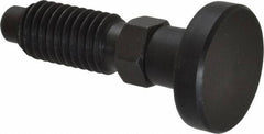 Gibraltar - 1/2-13, 1" Thread Length, 0.31" Max Plunger Diam, 0.5 Lb Init to 1.75 Lb Final End Force, Knob Handle Plunger - Delrin Knob, 1-1/4" Body Length, 1" Length Under Head/Shoulder, 1/4" Plunger Projection - Exact Tool & Supply