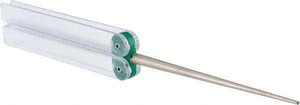 DMT - 9-1/2" OAL Very Fine Knife Sharpener Diamond File - 1/4" Wide x 1/16" Thick, 4-3/16 LOC, Green, 1,200 Grit - Exact Tool & Supply