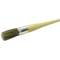 #10 1-1/16″ Round Sash Brush, Grey Bristle Fill, 2-1/4″ Trim Length, Plain Foam Handle - Exact Tool & Supply
