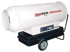 Heatstar - 610,000 BTU Rating, Diesel Forced Air Heater - 14,250 Sq Ft Max Heating Area, 35.6 Gal Capacity, Fuel with Diesel, Kerosene, JP-8 & Jet8 - Exact Tool & Supply