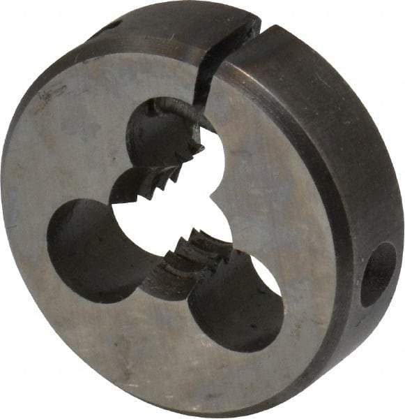 Cle-Line - 1/4-20 UNC Thread, 13/16" Outside Diam High Speed Steel Round Die - 1/4" Thick, Right Hand Thread, Adjustable - Exact Tool & Supply