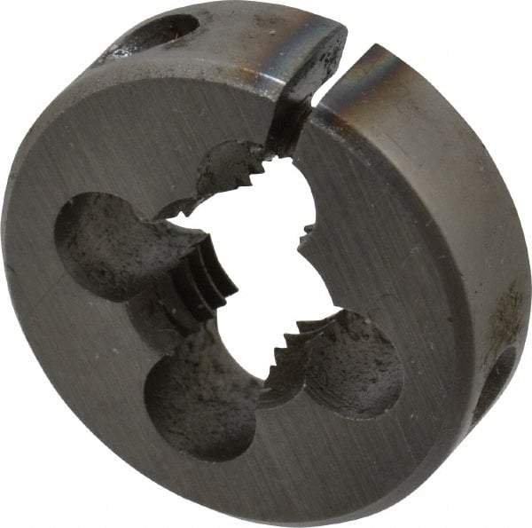 Cle-Line - 5/16-24 UNF Thread, 13/16" Outside Diam High Speed Steel Round Die - 1/4" Thick, Right Hand Thread, Adjustable - Exact Tool & Supply