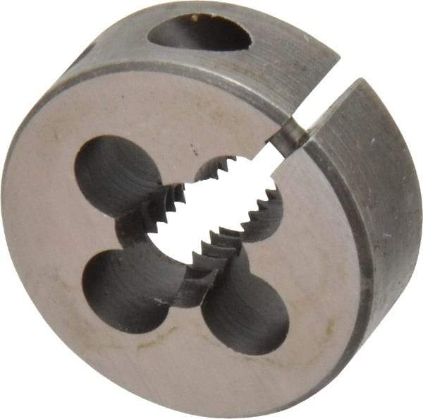 Cle-Line - 5/16-18 UNC Thread, 1" Outside Diam High Speed Steel Round Die - 3/8" Thick, Right Hand Thread, Adjustable - Exact Tool & Supply
