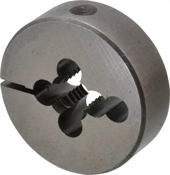 Cle-Line - 3/8-16 UNC Thread, 1-1/2" Outside Diam High Speed Steel Round Die - 1/2" Thick, Right Hand Thread, Adjustable - Exact Tool & Supply