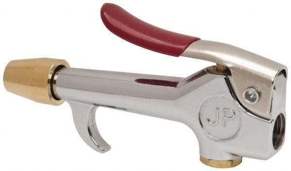 Value Collection - 90 Max psi Safety Nozzle Thumb Lever Blow Gun - 1/4 NPT, 1/8" Tube Length, Chrome Plated Zinc - Exact Tool & Supply