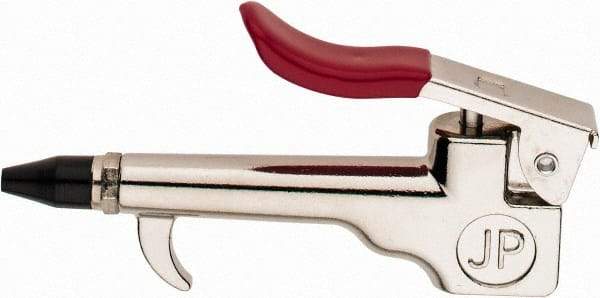 Value Collection - 90 Max psi Rubber Thumb Lever Blow Gun - 1/4 NPT, 1" Tube Length, Chrome Plated Zinc - Exact Tool & Supply