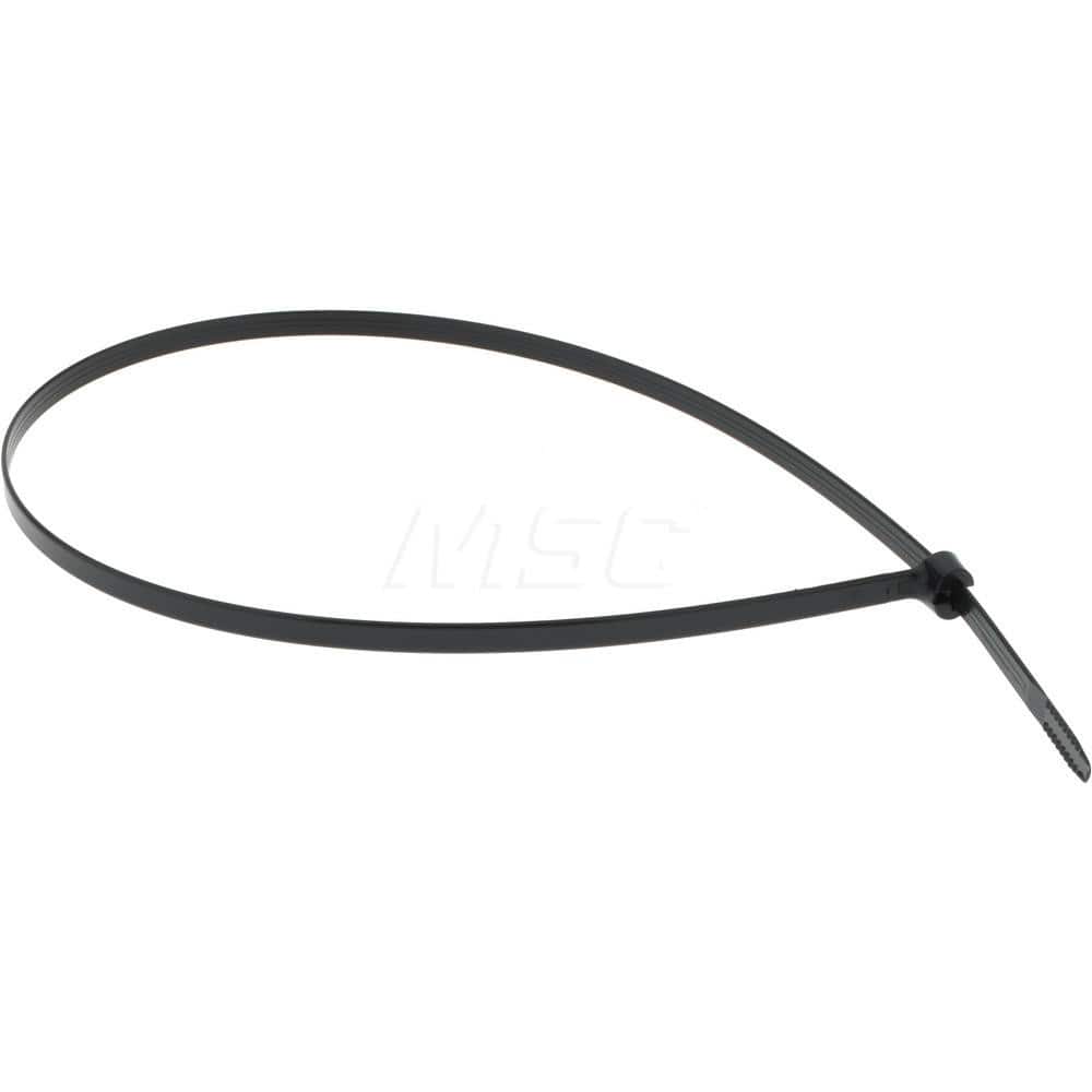 Thomas & Betts - 24.3 Inch Long x 0.27 Inch Wide x 7 Inch Bundle Diameter, Black, Nylon Standard Cable Tie - Exact Tool & Supply