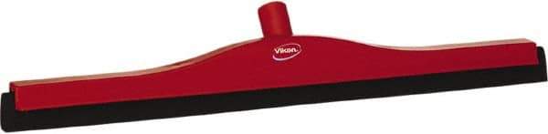 Vikan - 24" Foam Rubber Blade Bench Squeegee - Double Edge, Red, Plastic Holder - Exact Tool & Supply