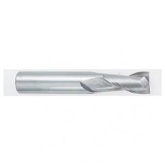 0.5mm Dia. x 39mm Overall Length 2-Flute Square End Solid Carbide SE End Mill-Round Shank-Center Cutting-Uncoated - Exact Tool & Supply