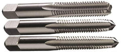 Hertel - #0-80 UNF, 2 Flute, Bottoming, Plug & Taper, Bright Finish, High Speed Steel Tap Set - 1-5/8" OAL, 2B/3B Class of Fit - Exact Tool & Supply