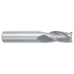 1 Dia. x 4 Overall Length 3-Flute Square End Solid Carbide SE End Mill-Round Shank-Center Cutting-Uncoated - Exact Tool & Supply