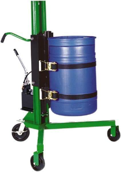 Valley Craft - 1,000 Lb Load Capacity, 30, 55 & 85 Gal Drum Lifter - For 30 Gal, 55 Gal & 85 Gal Drums - Exact Tool & Supply