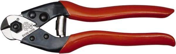 FELCO - 7-1/2" OAL, 3.5mm Capacity, Cable Cutter - Exact Tool & Supply