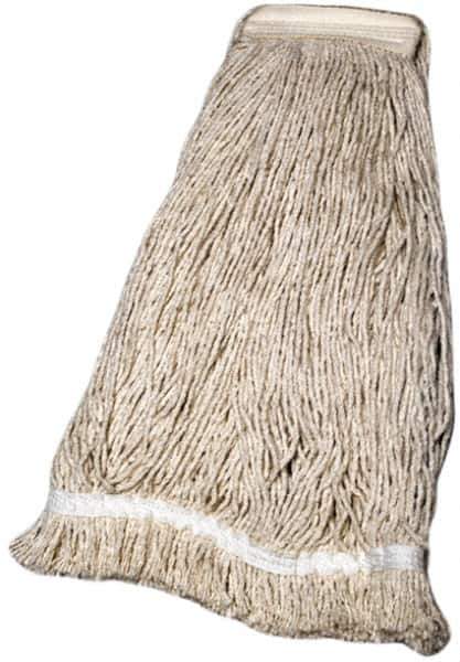 Ability One - 1-1/4" Large Blended Fiber Cut End Mop Head - 2 Ply, Clamp Jaw Connection - Exact Tool & Supply