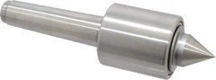 Made in USA - MT4 Taper Shank, 2-1/2" Head Diam 2,890 Lb Capacity Live Center - 2-11/16" Head Length, 1-1/4" Point Diam, 1-1/2" Point Len, 8-5/8" OAL, Standard Point - Exact Tool & Supply