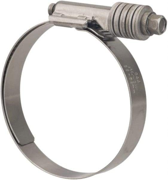 Value Collection - 2-1/4 to 3-1/8" Hose, 5/8" Wide x 0.7" Thick, Constant Torque Clamp - 2-1/4 to 3-1/8" Diam, Grade 301 & 410 Stainless Steel Screw - Exact Tool & Supply