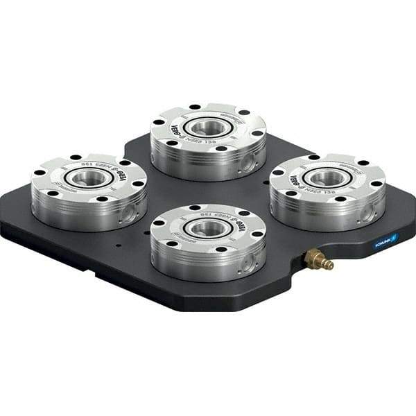 Schunk - NSL Manual CNC Quick Change Clamping Module - 4 Module Center, Top Mount, 7,500 kN Retention Force, 6 bar (87 Lb/Sq In) Unlocking Pressure, 0.005mm Repeatability - Exact Tool & Supply