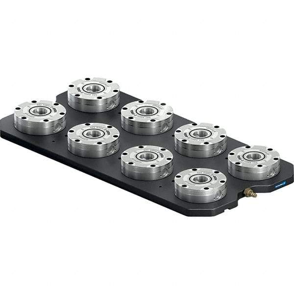 Schunk - NSL Manual CNC Quick Change Clamping Module - 8 Module Center, Top Mount, 7,500 kN Retention Force, 6 bar (87 Lb/Sq In) Unlocking Pressure, 0.005mm Repeatability - Exact Tool & Supply