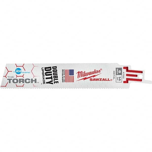 Milwaukee Tool - Reciprocating Saw Blades Blade Material: Bi-Metal Blade Length (Inch): 6 - Exact Tool & Supply