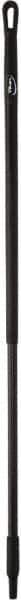 Vikan - 51 x 1-1/4" Fiberglass Squeegee Handle - European Threaded Connection, Black - Exact Tool & Supply