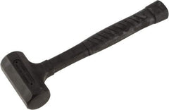 Paramount - 27 oz Head 1-3/4" Face Diam Rubber Dead Blow Hammer - 12-3/4" OAL, Rubber-Covered Steel Handle - Exact Tool & Supply