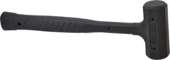 Paramount - 14 oz Head 1-1/8" Face Diam Rubber Dead Blow Hammer - 10-1/4" OAL, Rubber-Covered Steel Handle - Exact Tool & Supply
