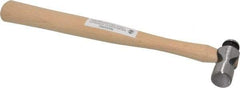 Paramount - 1/4 Lb Head Ball Pein Hammer - Wood Handle, 10-7/8" OAL - Exact Tool & Supply