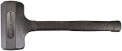 Paramount - 52 oz Head 2-1/8" Face Diam Rubber Dead Blow Hammer - 14-5/8" OAL, Rubber-Covered Steel Handle - Exact Tool & Supply