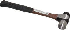 Paramount - 3/4 Lb Head Ball Pein Hammer - Fiberglass Handle, 11-1/8" OAL - Exact Tool & Supply
