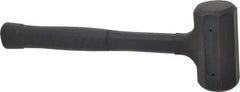 Paramount - 37 oz Head 1-3/4" Face Diam Rubber Dead Blow Hammer - 13-3/4" OAL, Rubber-Covered Steel Handle - Exact Tool & Supply